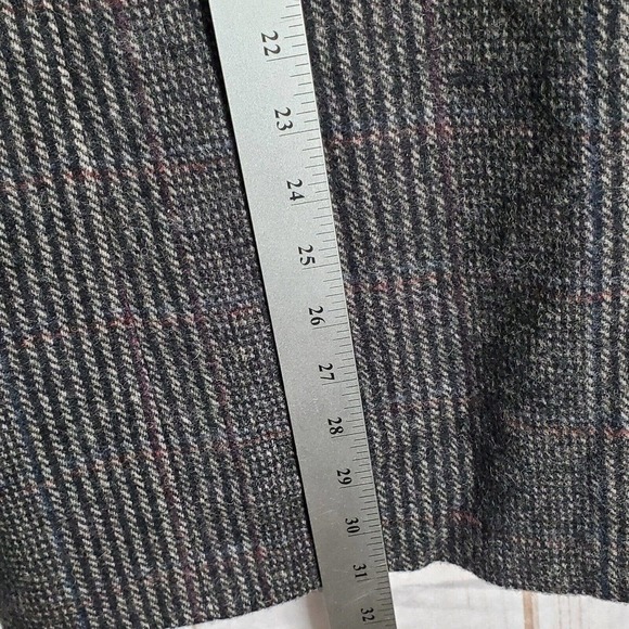 Vintage 90's Dark Academia Gray Sports Jacket Double Button Blazer Size 44R - Picture 7 of 10